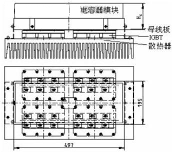 采用变频器专用薄膜滤波电容器的变频器的结构