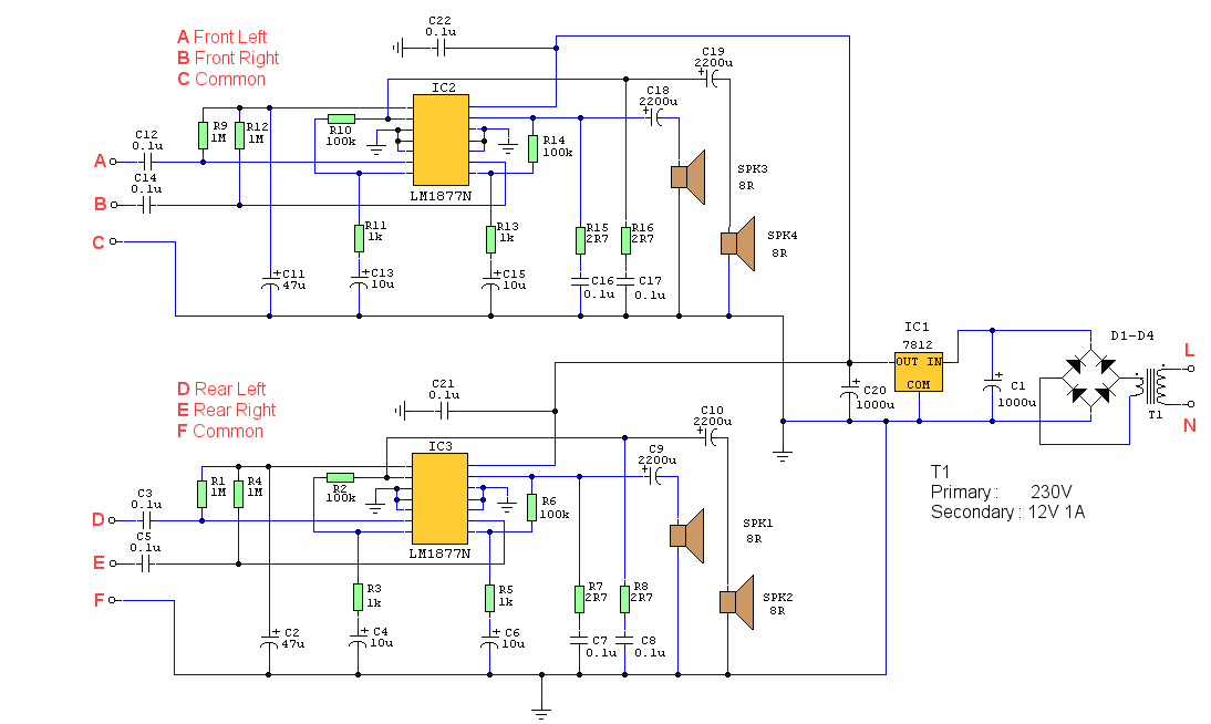 Quadraphonic Amplifier