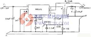 采用HS7076构成升压DCDC变换器电路图