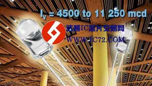 Vishay 推出采用超亮InGan技术的新款 LED 