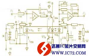 线性光藕隔离放大器电路