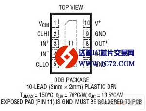 LTC6416 - 2GHz、低噪声、差分 16 位 ADC 缓冲器