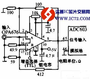 用于浮点变换的增益可编程缓冲放大器电路图