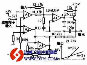由指令控制增益的放大器电路图