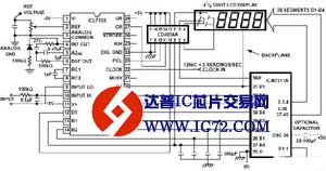 ICL7135驱动液晶显示器电路图