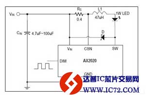 连续电流模式构造的LED驱动IC