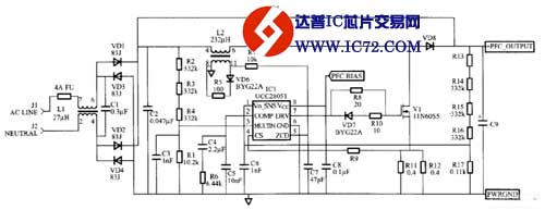 UCC28051组成的PFC级电路