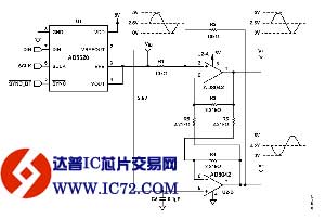 用于电压输出DAC AD5620的差分驱动器电路图