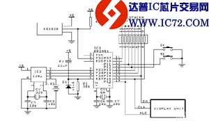制作LED显示电脑电子钟的电路图