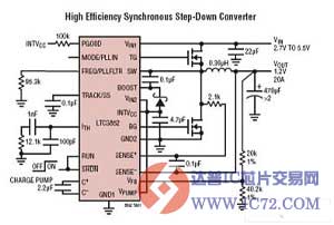 低输入电压的同步降压型DC/DC 控制器LTC3852