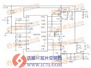 MAX742的标准应用电路