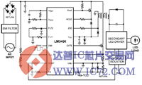 适用于高亮度LED照明系统的LED驱动器LM3450