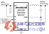PWM降压型DC-DC转换器MAX1556/MAX1556A/MAX1557简介