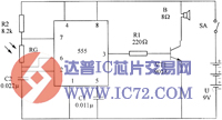 随光强变化的电子鸣叫电路图