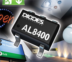 Diodes发布AL8400线性高亮度LED驱动控制器