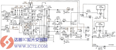 华夏TK系列（三阳电源）彩色电视机开关电源电路图