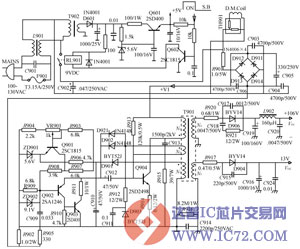 115V AC供电的开关电源电路