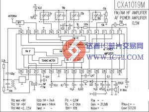 CXA1019M 音响IC电路图