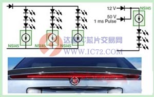 CCR汽车中央高位停车灯(CHMSL)应用电路图 www.ic72.com