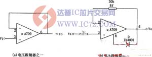μA709构成的电压跟随器电路设计www.ic72.com