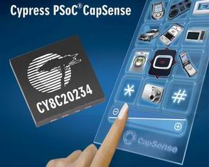 赛普拉斯推出电容式触摸感应新型PSoC器件