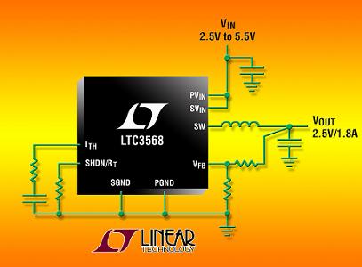 凌力尔特推出最新同步降压型稳压器LTC3568