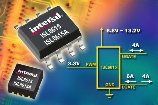 Intersil大电流MOSFET栅极驱动器ISL6615/15A实现最佳开关效率